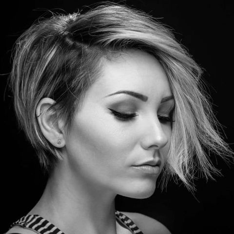 Asymmetrical short haircut