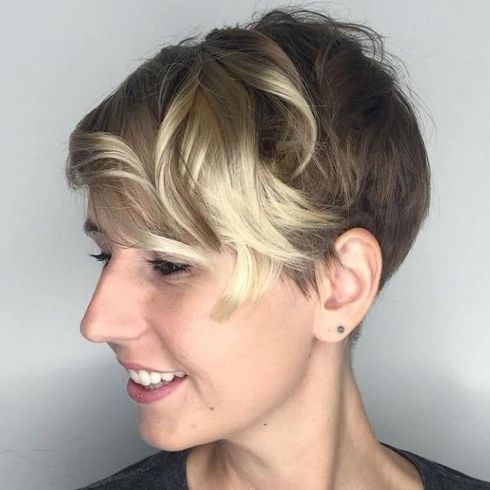 Ombre wavy long pixie hair