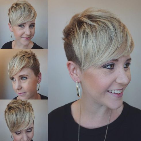 Undercut long pixie hair