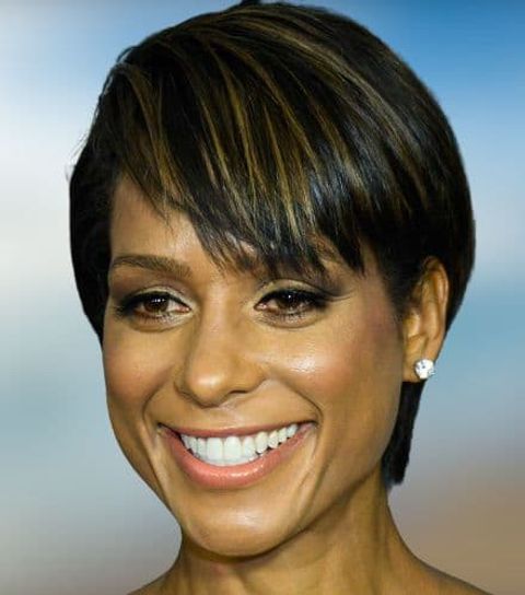 Brown balayage short hair black women