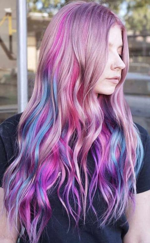 violet pink mermaid