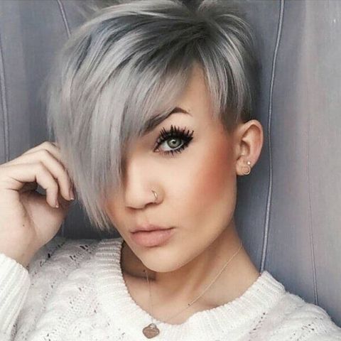 Grey short asymmetrical cut 2021-2022