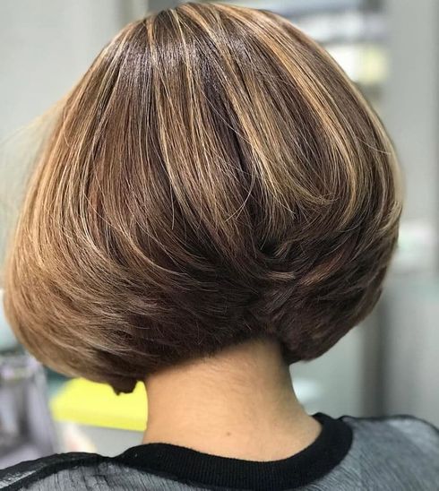 Bob haircut with balayage