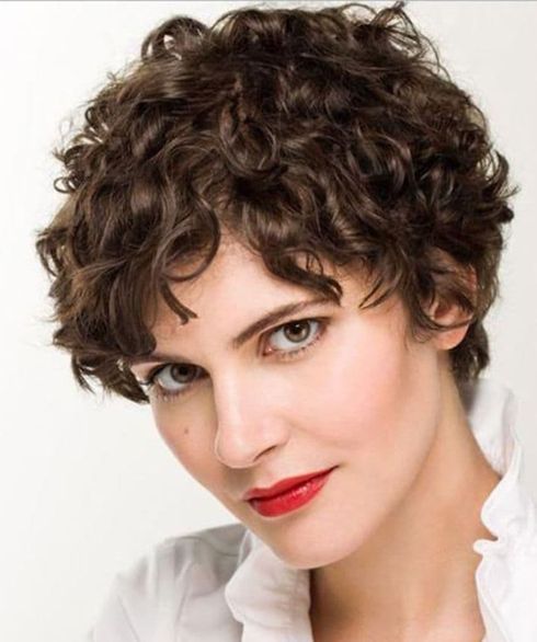 Pixie haircut for women with curly hair