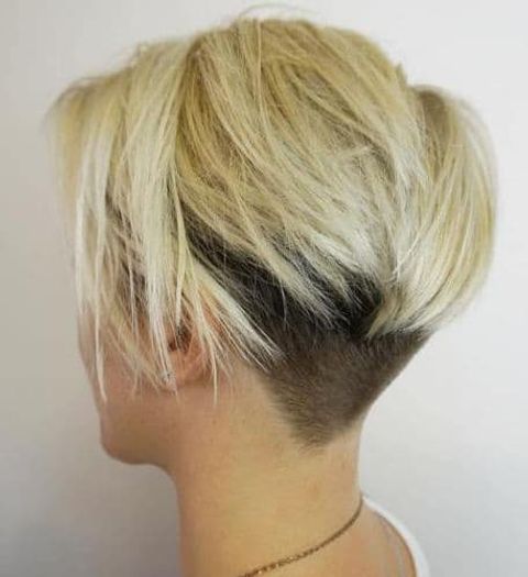 Back undercut short bob hair style in 2020