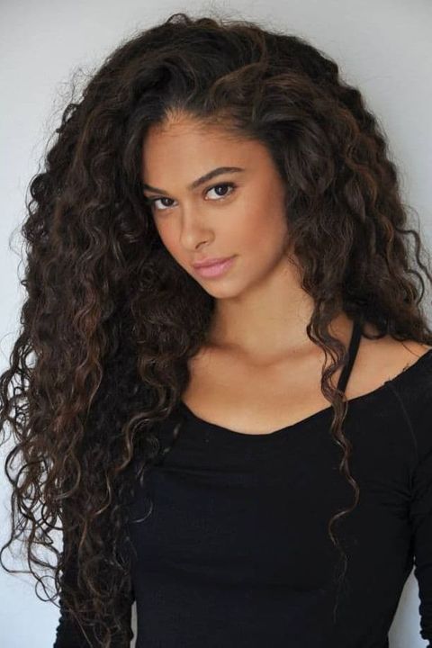 Natural curly long hair 2021-2022