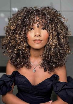 Curly mid length hairstyles black hair