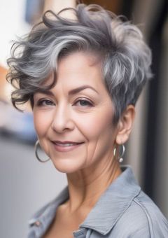 wavy short hair for women over 60