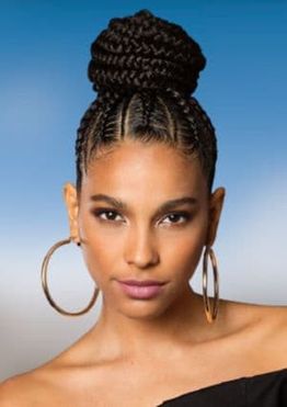 Braided bun hairstyles for black women