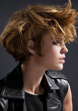 Brown balayage layered short hairstyles for women