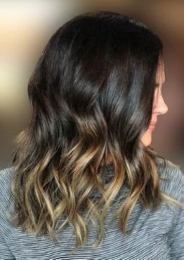 Brown balayage hair color for long hairstyle